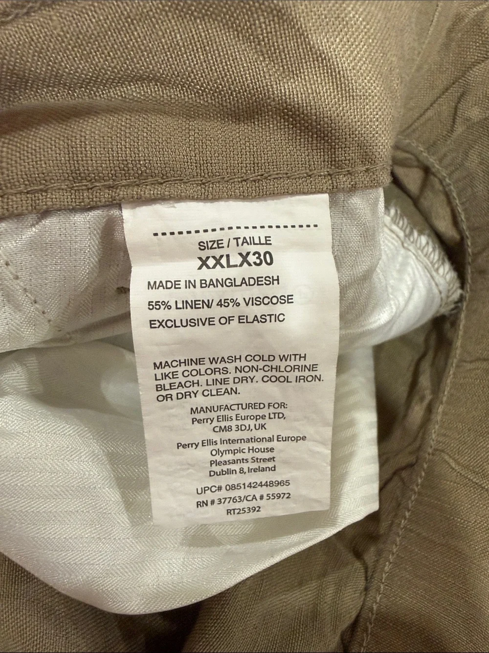 LINEN-BLEND CORE DRAWSTRING PANTS
